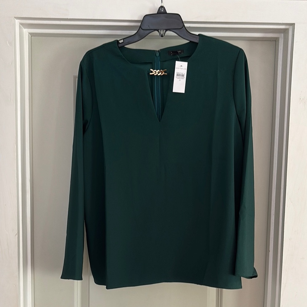 Ann Taylor Green Women's Top
